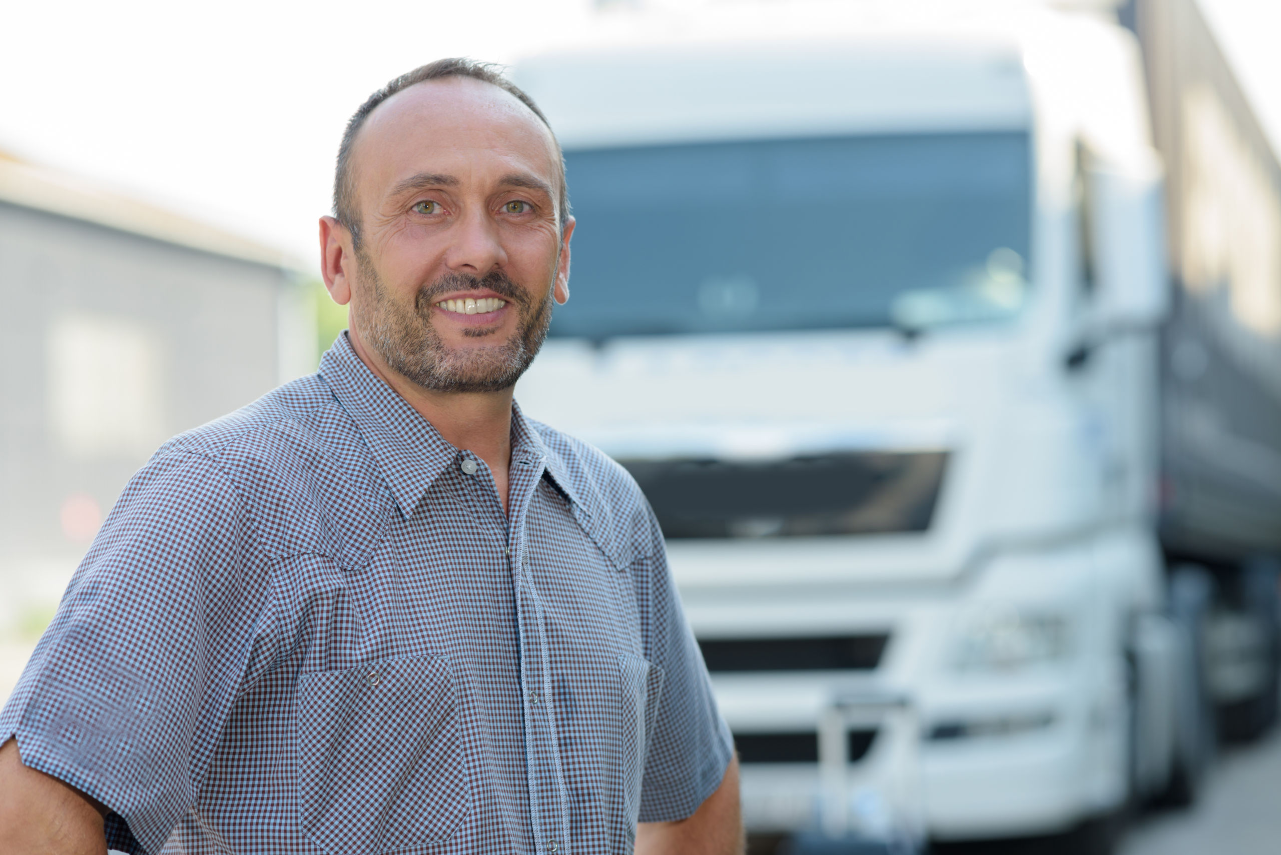 truck driver smiling
